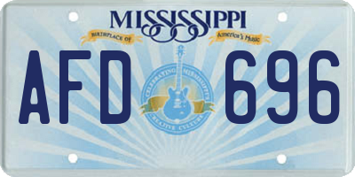 MS license plate AFD696