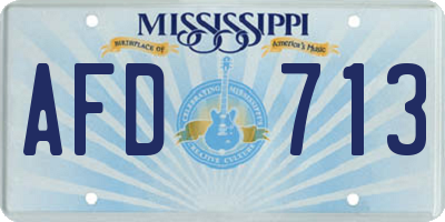 MS license plate AFD713