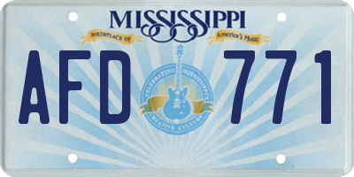 MS license plate AFD771