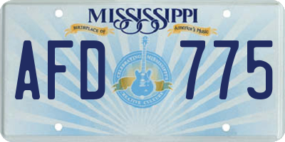 MS license plate AFD775
