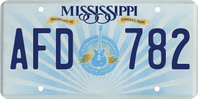 MS license plate AFD782