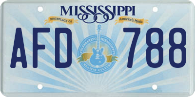 MS license plate AFD788