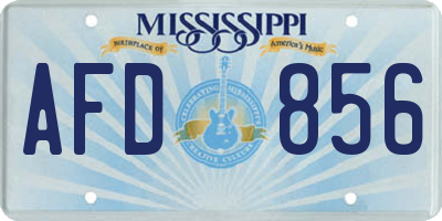 MS license plate AFD856