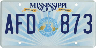 MS license plate AFD873
