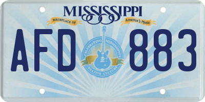 MS license plate AFD883