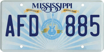 MS license plate AFD885