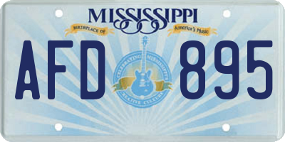 MS license plate AFD895