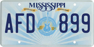 MS license plate AFD899