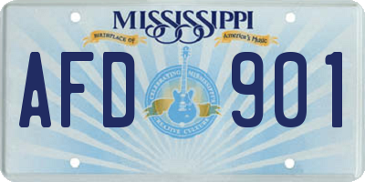 MS license plate AFD901