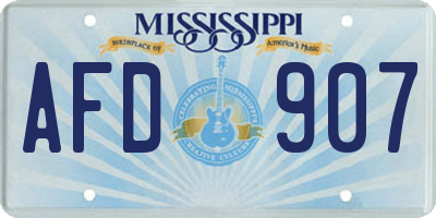 MS license plate AFD907