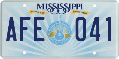MS license plate AFE041