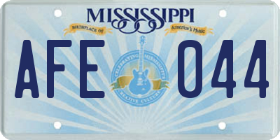 MS license plate AFE044