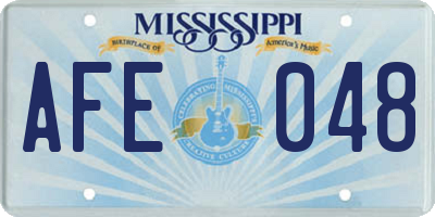 MS license plate AFE048
