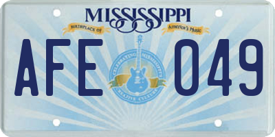 MS license plate AFE049