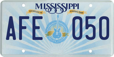 MS license plate AFE050
