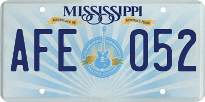 MS license plate AFE052