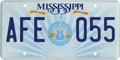 MS license plate AFE055