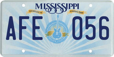 MS license plate AFE056