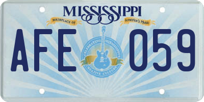 MS license plate AFE059