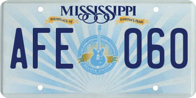 MS license plate AFE060