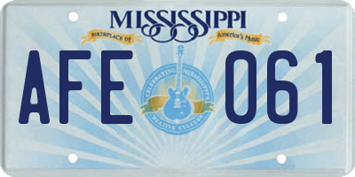 MS license plate AFE061