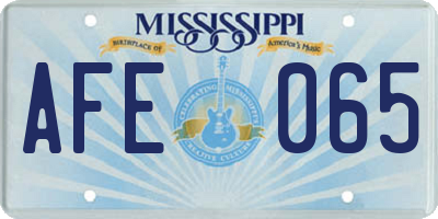 MS license plate AFE065