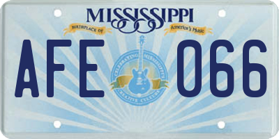 MS license plate AFE066