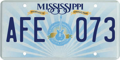 MS license plate AFE073