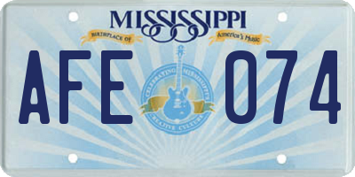 MS license plate AFE074