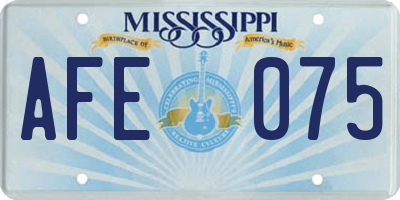 MS license plate AFE075
