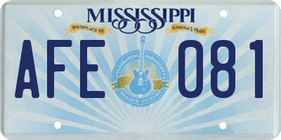 MS license plate AFE081