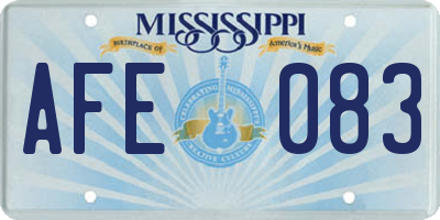 MS license plate AFE083