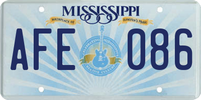 MS license plate AFE086