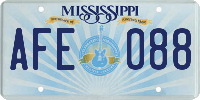 MS license plate AFE088