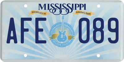 MS license plate AFE089