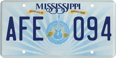 MS license plate AFE094