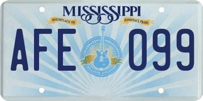 MS license plate AFE099