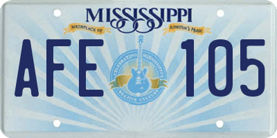 MS license plate AFE105