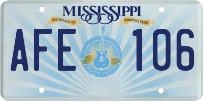 MS license plate AFE106