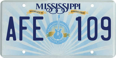 MS license plate AFE109