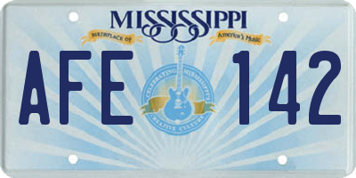 MS license plate AFE142