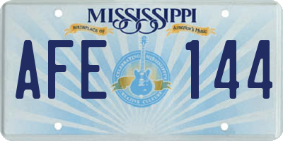 MS license plate AFE144