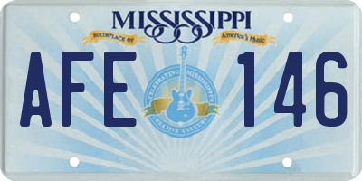 MS license plate AFE146