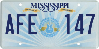 MS license plate AFE147