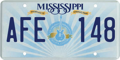 MS license plate AFE148