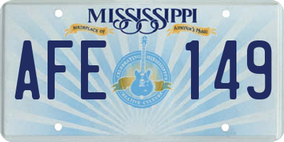 MS license plate AFE149