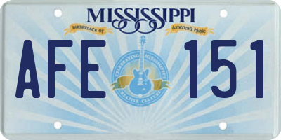 MS license plate AFE151
