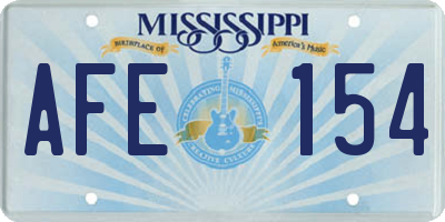 MS license plate AFE154