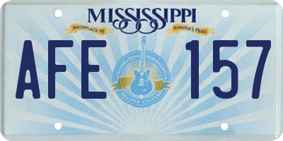 MS license plate AFE157