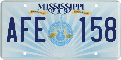 MS license plate AFE158